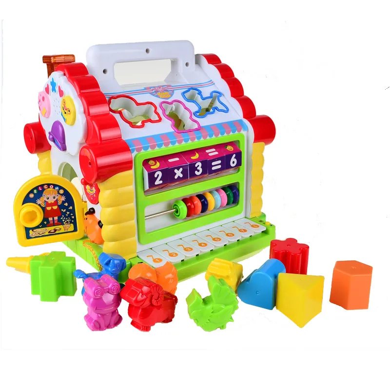 

BOHS Multifunctional Musical Toys Colorful Baby Fun House Musical Electronic Geometric Blocks Sorting Learning Educational Toys