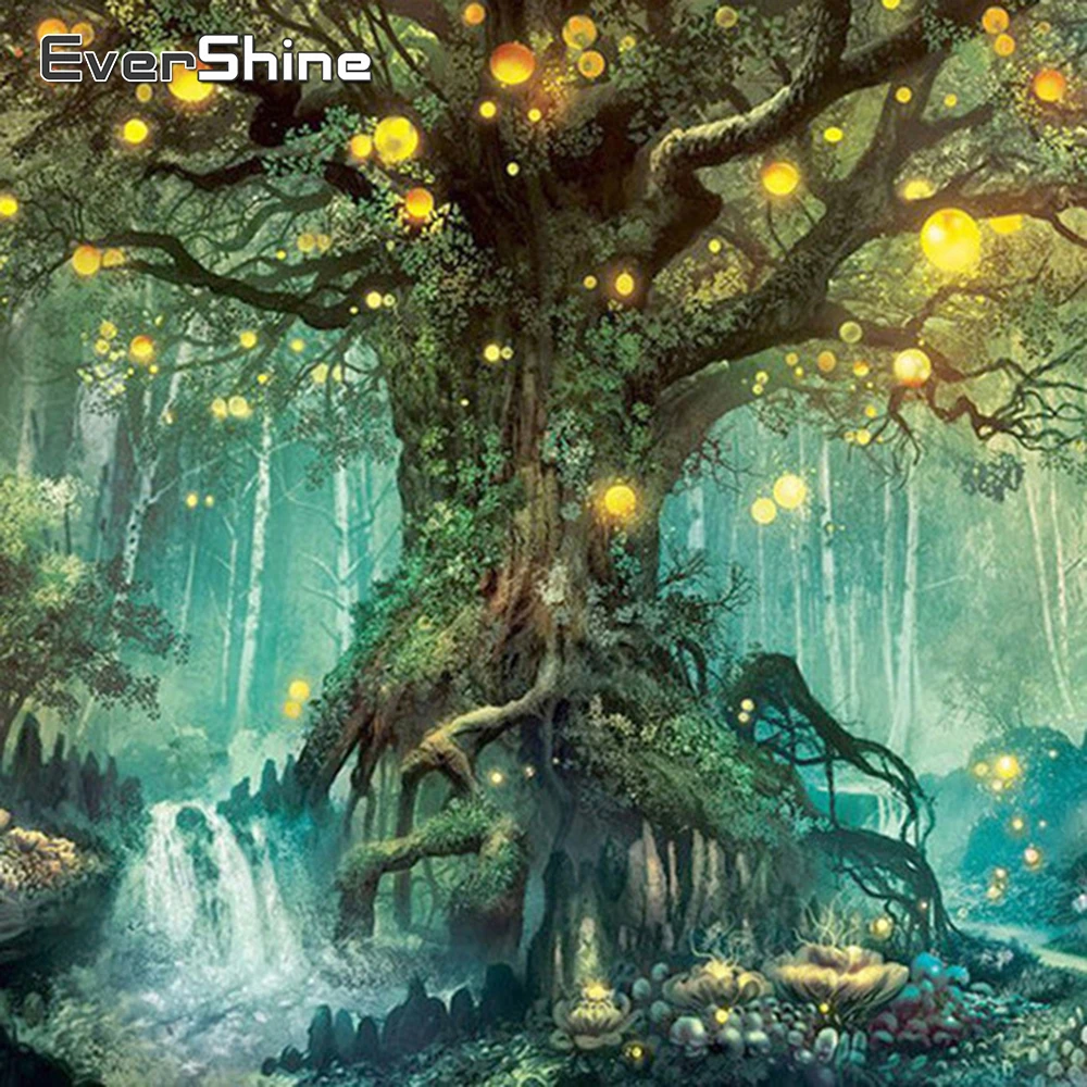 Evershine Бриллиантовая живопись полноразмерный квадратный ландшафт украшение для