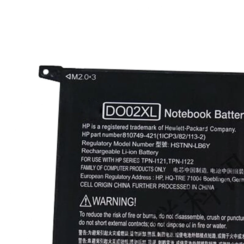 GZSM ноутбук батарея DO02XL для hp 810749-421 810985-005 батарея для ноутбука HSTNN-LB6Y TPN-I121 TPN-I122 Pavilion x2 10 батарея