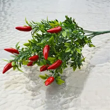 Пластиковые пучки перца, искусственные растения, имитация перца, искусственные овощи, корсаж, фрукты для украшения дома на год