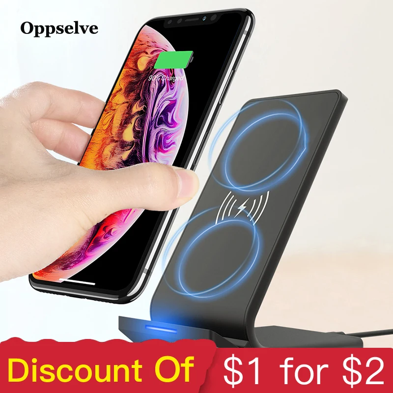 

Universal Qi Fast Wireless Charger For iPhone X XS Max XR Samsung Note 9 S9 Charger 10W Power Charging Pad Docking Dock Station