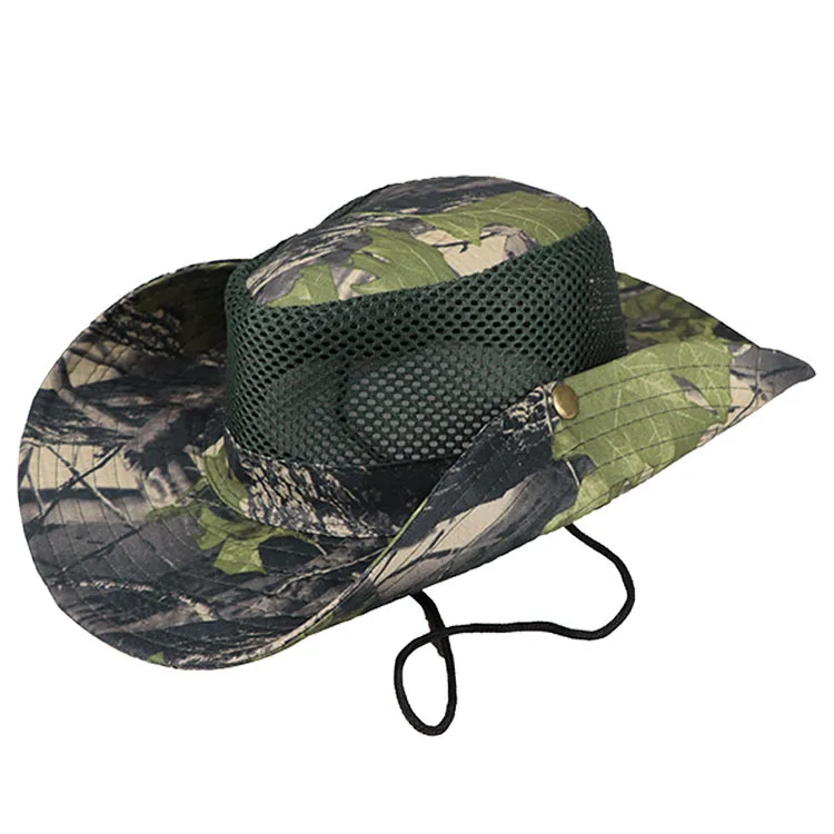 Солнцезащитная спортивная мужская женская шляпа для рыбалки, камуфляжная Панама, камуфляжная шапка Ripstop Jungle Bush, шапки Boonie с широкими полями, солнцезащитные шапки