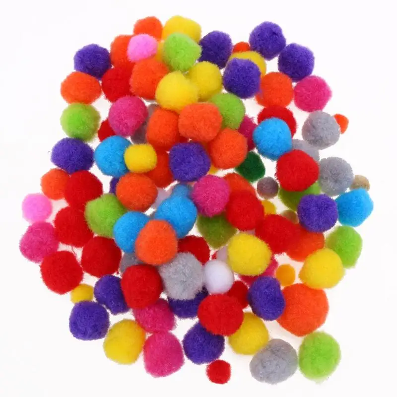 

DIY Kids ToysMixed Color Fluffy Balls 10-30mm Pompom Soft Pom Pom Balls Hair Ball Garland Craft Chirstmas Home Decoration
