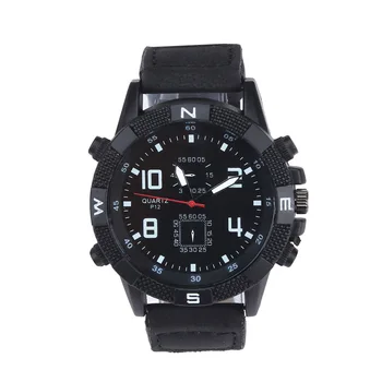 

2020 watch Best gift Moment men's Watches Luxury Men's Canvas strap Large Dial Military Sport Quartz Wrist Watch Top sale