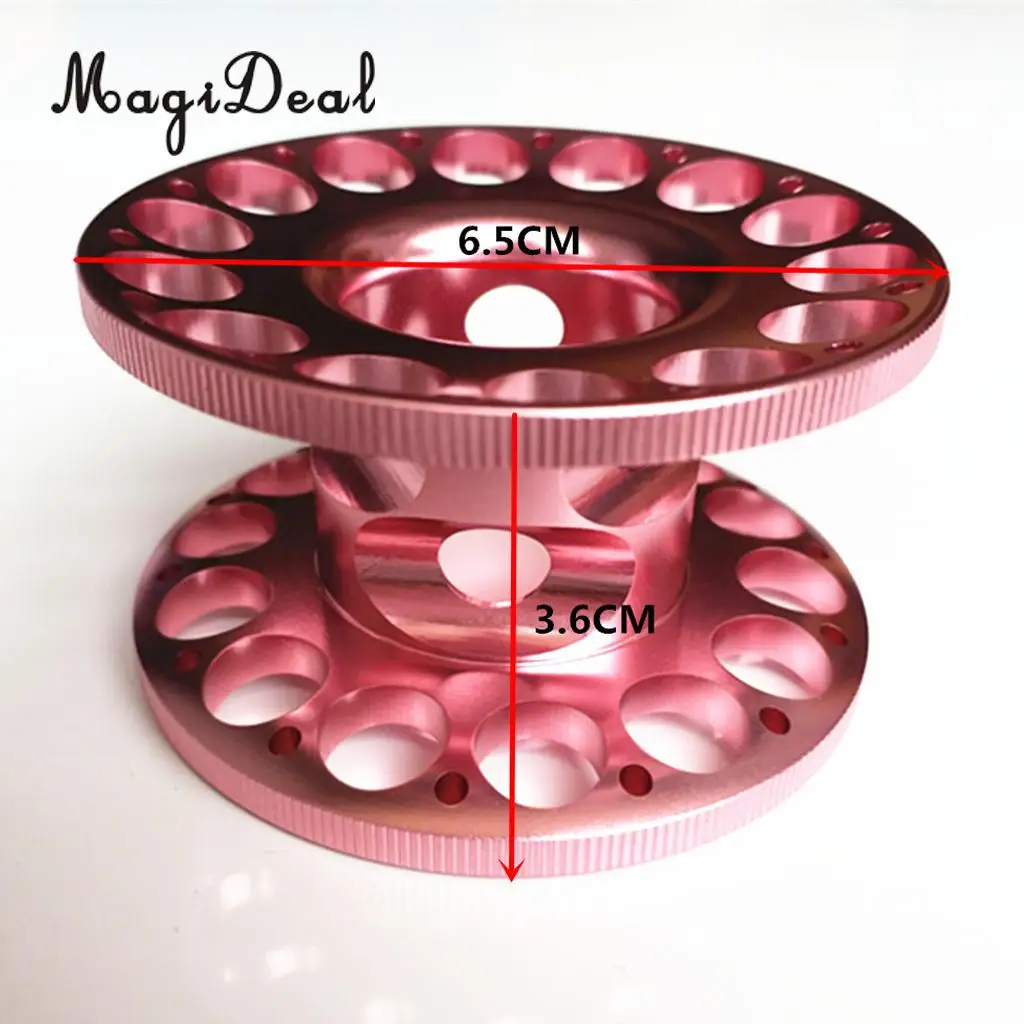 MagiDeal Lot 2 Durable Black + Pink Aluminum Alloy Dive Reel Finger Spool for Underwater Scuba Diving Snorkeling Free Diving