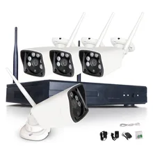 4CH CCTV система беспроводной 1080P NVR 4 шт. 2.0MP IR Открытый P2P Wifi IP камера видеонаблюдения системы безопасности комплект видеонаблюдения 1 ТБ HDD