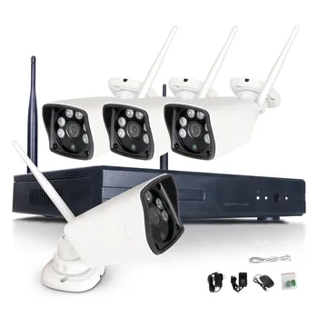 

4CH CCTV System Wireless 1080P NVR 4PCS 2.0MP IR Outdoor P2P Wifi IP CCTV Security Camera System Surveillance Kit 1TB HDD