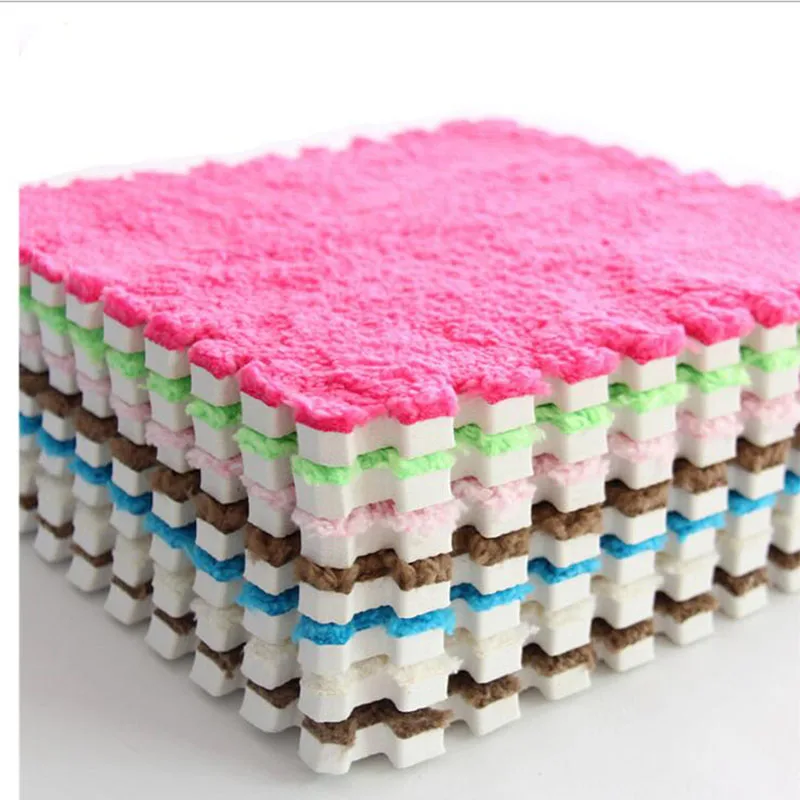 

4pcs/lot Soft EVA Foam Plush Baby Play Mat Colorful Split Joint Puzzle Mat Baby Protect Game Blanket Creeping Mat Floor Carpet