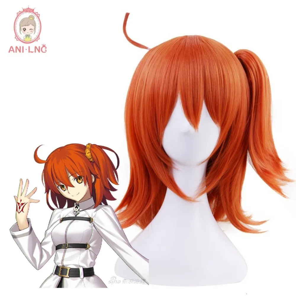 

Shumeier Short Orange FGO Fate/Grand Order Gudako Synthetic Cosplay Hair Wigs For Women