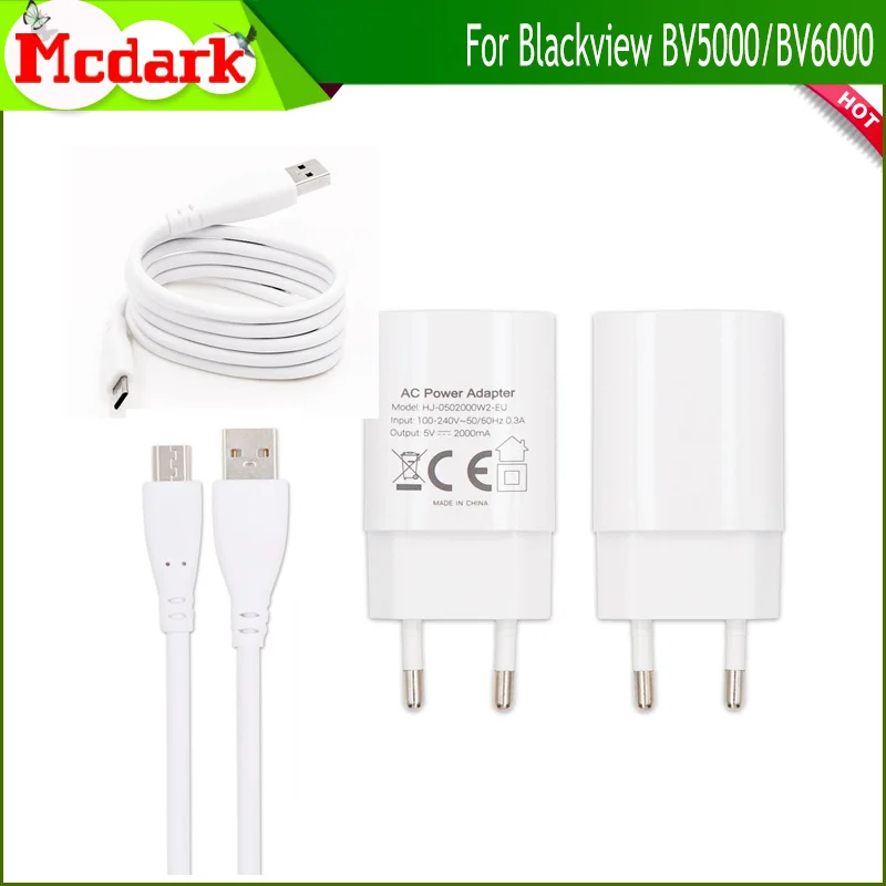 

Mcdark For Blackview BV6000 Universal USB Fast Charging Adapter+USB charger cable For Blackview BV5000 Charger Head
