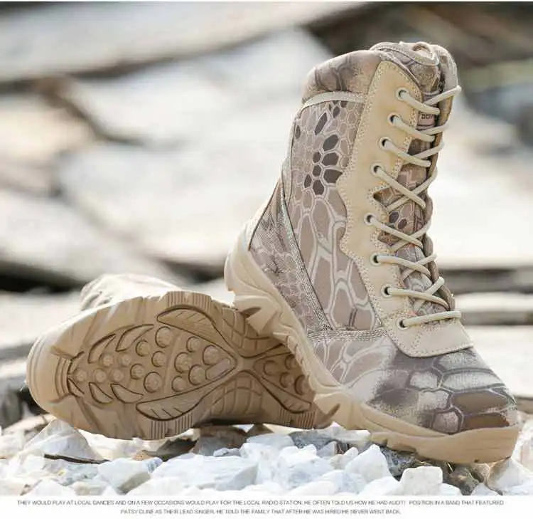 Зимняя Мужская Уличная обувь, тактические походные ботинки с высоким берцем, двух цветов, теплые водонепроницаемые, для кемпинга, альпинизма, рыбалки, трекинга