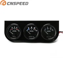CNSPPED 52 мм тройной Электрический манометр комплект датчик температуры воды+ Масляный Пресс+ вольтметр датчик температуры автомобильный измеритель YC101266