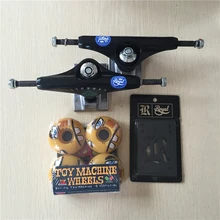 2016 Free Shipping Skateboard Parts Royal Aluminum 5.25″ Skate Trucks And Toy Machine PU Skate Wheels with Royal Riser Pads
