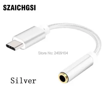 

SZAICHGSI Audio Adapter For LG G5 Type-C to 3.5mm AUX Jack Audio Type C USB 3.0 Cable Covertor For OnePlus 2 wholesale 500pcs