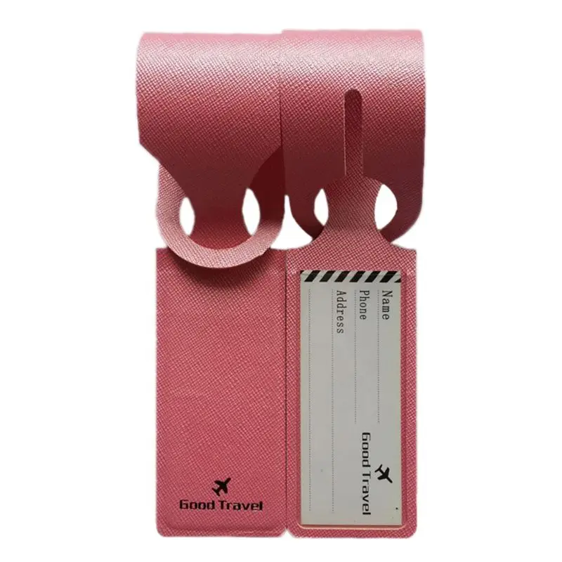 1 Pc PU Luggage Tag Cover Creative Suitcase ID Address Holder Letter Baggage Boarding Tags Portable Label