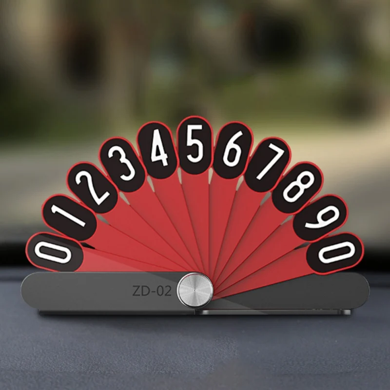 

Car Stop Card Luminous Model Peacock Opening For Car Temporary Parking Sign Car Number Plate