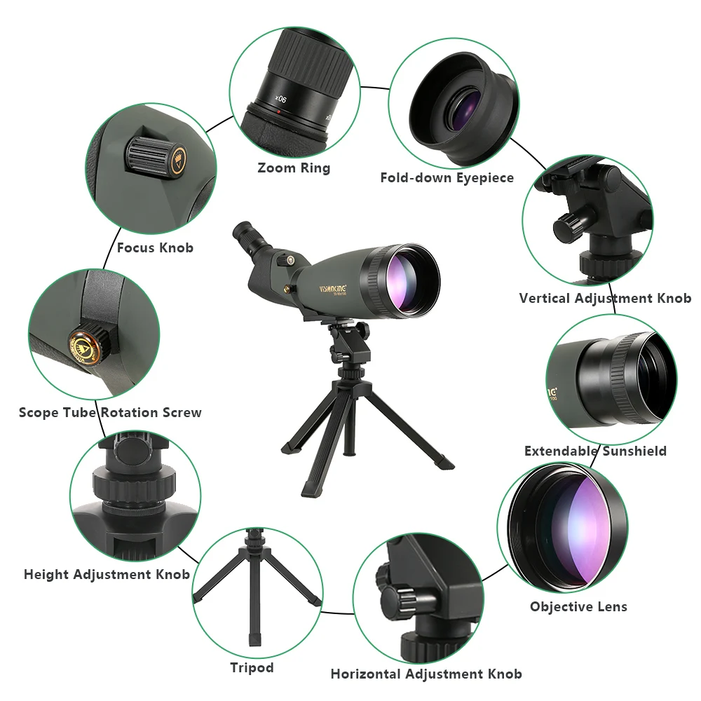 Visionking 30 90x100 широкий угол Зрительная труба Bak4 водонепроницаемый большой видение HD