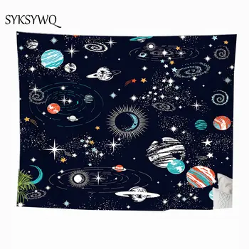 

sun moon space tapestry bed room wall mat gobelin star wall carpet upholstery wall rug bedspread