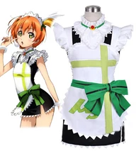 Envío Libre Love Live! Ídolo Proyecto escuela Hoshizora Rin Mucama Disfraces Cosplay Anime