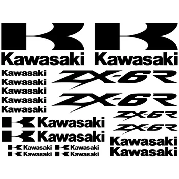 

For 1Set MAXI SET KAWASAKI ZX-6R Vinyl Decal Stickers Sheet Motorcycle Tank Quality