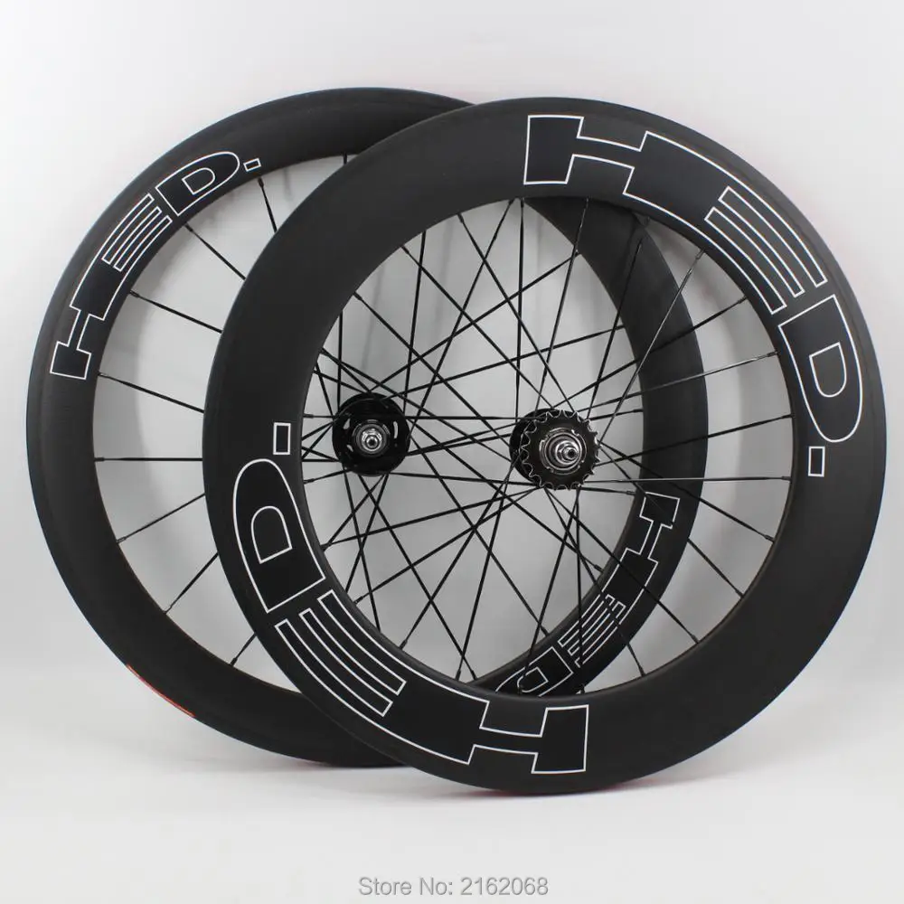 Newest 700C rear 88mm+front 60mm tubular rims Fixed gear bike matte 3K