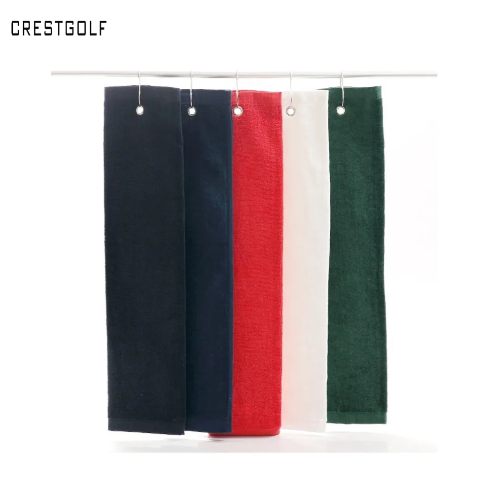 CRESTGOLF 2 قطعة/حزم 40*60 سنتيمتر 100% القطن مناشف الغولف مع العقلية هوك عالية الجودة منشفة رياضية لينة مناشف للجيم