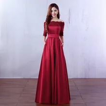 Vestido de festa/платья подружки невесты с вырезом лодочкой и полупрозрачными аппликациями, красные и дешевые вечерние платья для женщин