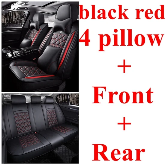 Сиденья для peugeot 2008 3008 4007 4008 5008 205 206 207 301 306 307 308 405 406 407 508 607 для Porsche Cayenne - Название цвета: black red luxury