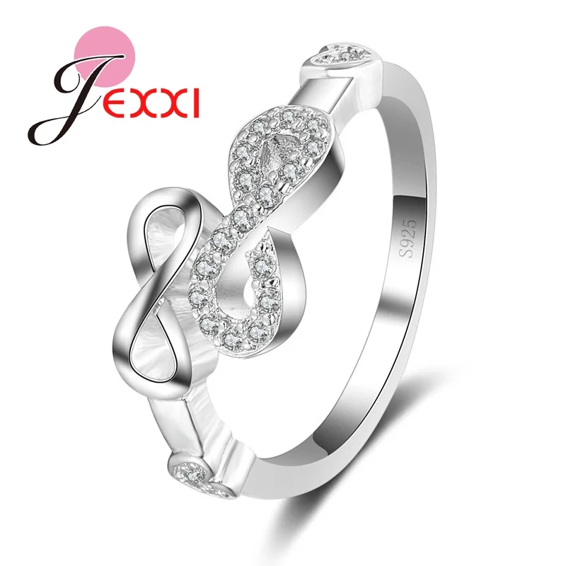 

Digital 8 Design Fashion 925 Sterling Silver Micro Cubic Zirconia Wedding Rings For Woman Trendy Party Rings