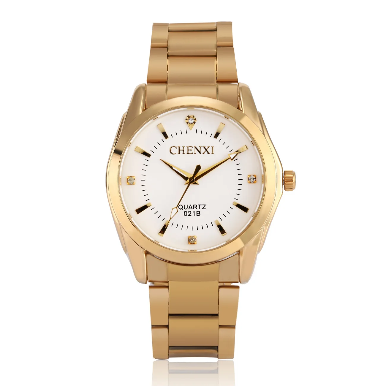 

2018 gold watch men's quartz watches Fashion business Golden casual wristwatch Relojes para hombre drop shipping