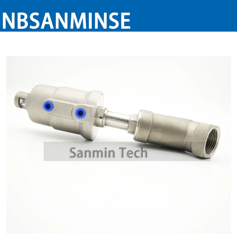 NBSANMINSE JDF100S0NC-V 3/8 высокотемпературный водяной паровой клапан пневматический угловой седельный клапан с Viton NC нержавеющая сталь SS304