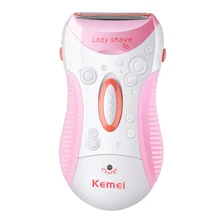 KEMEI KM-1187 леди перезаряжаемый электрический эпилятор портативная машина для удаления волос Беспроводная Влажная/сухая Женская бритва для всего тела