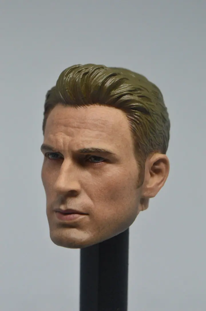 Custom 1/6 Scale Captain America Steve Rogers Male Head Sculpt HOT HEART New