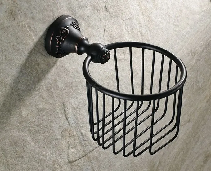 Bathroom Paper Holders Wall Mount Toilet Paper Roll Basket Holder Oil Rubbed Bronze Toilet Tissue box Paper Towel Rack zba444