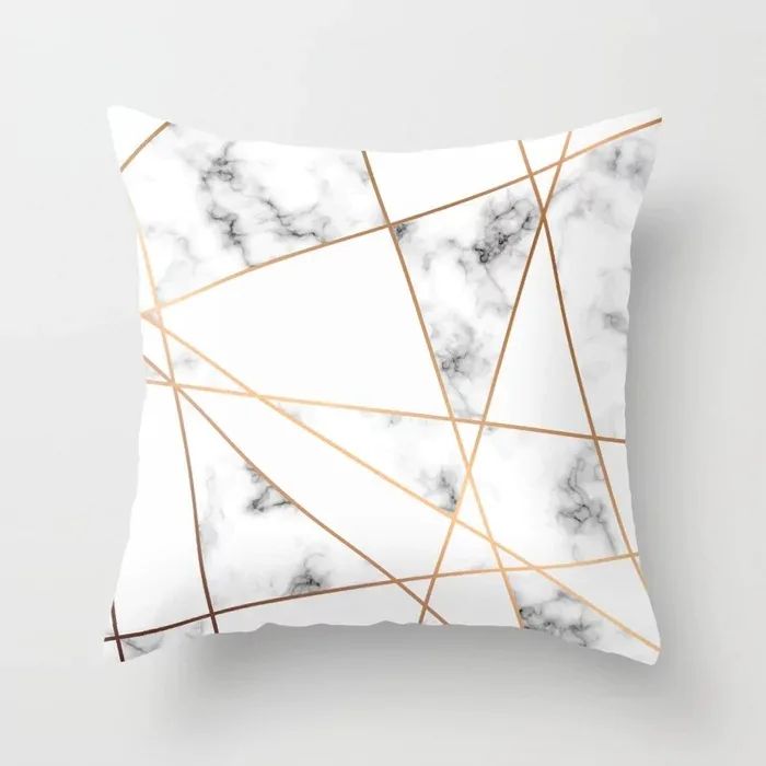 1" Elife скандинавский розовый, золотой, мраморный полиэстеровый геометрический чехол для подушки, квадратный чехол для дивана, автомобиля, талии, домашнего декора