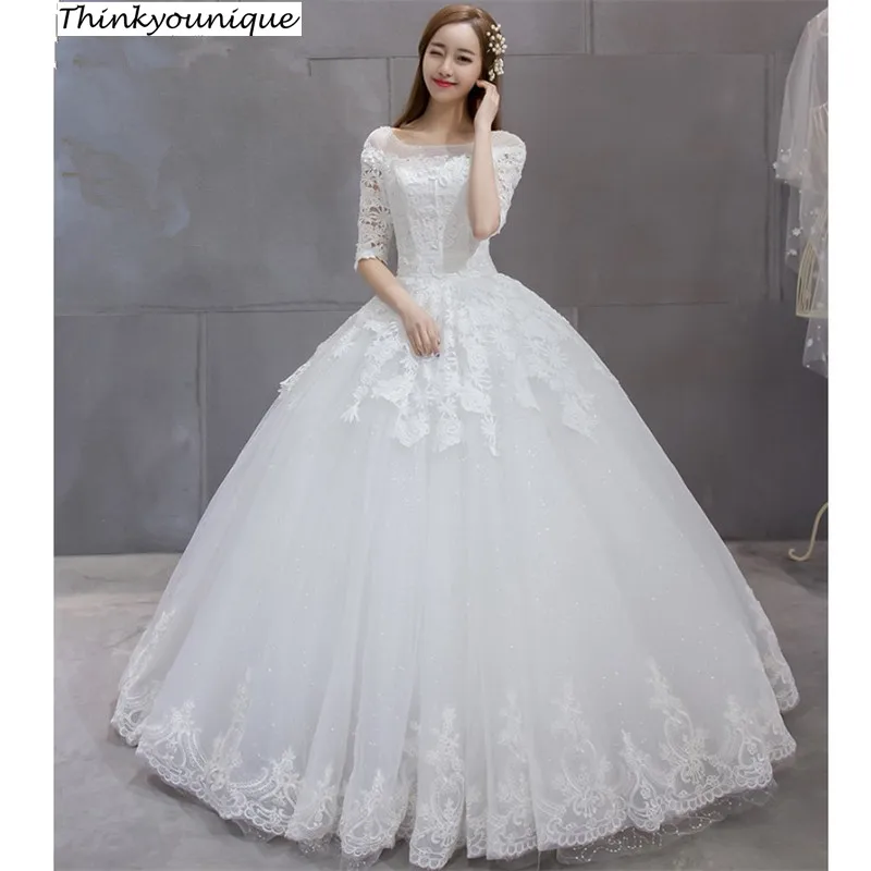 Кружевное бальное платье качественные Свадебные платья 2017 большие размеры