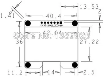 Оптовая продажа 2 шт. 1.54 дюймов 7pin синий OLED модуль spd0301 Drive IC IIC/SPI Интерфейс 128*64