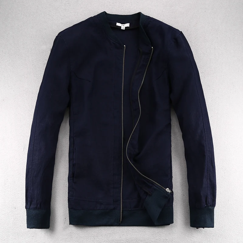 100 Linen jackets men spring brand jacket men long casual jackets for