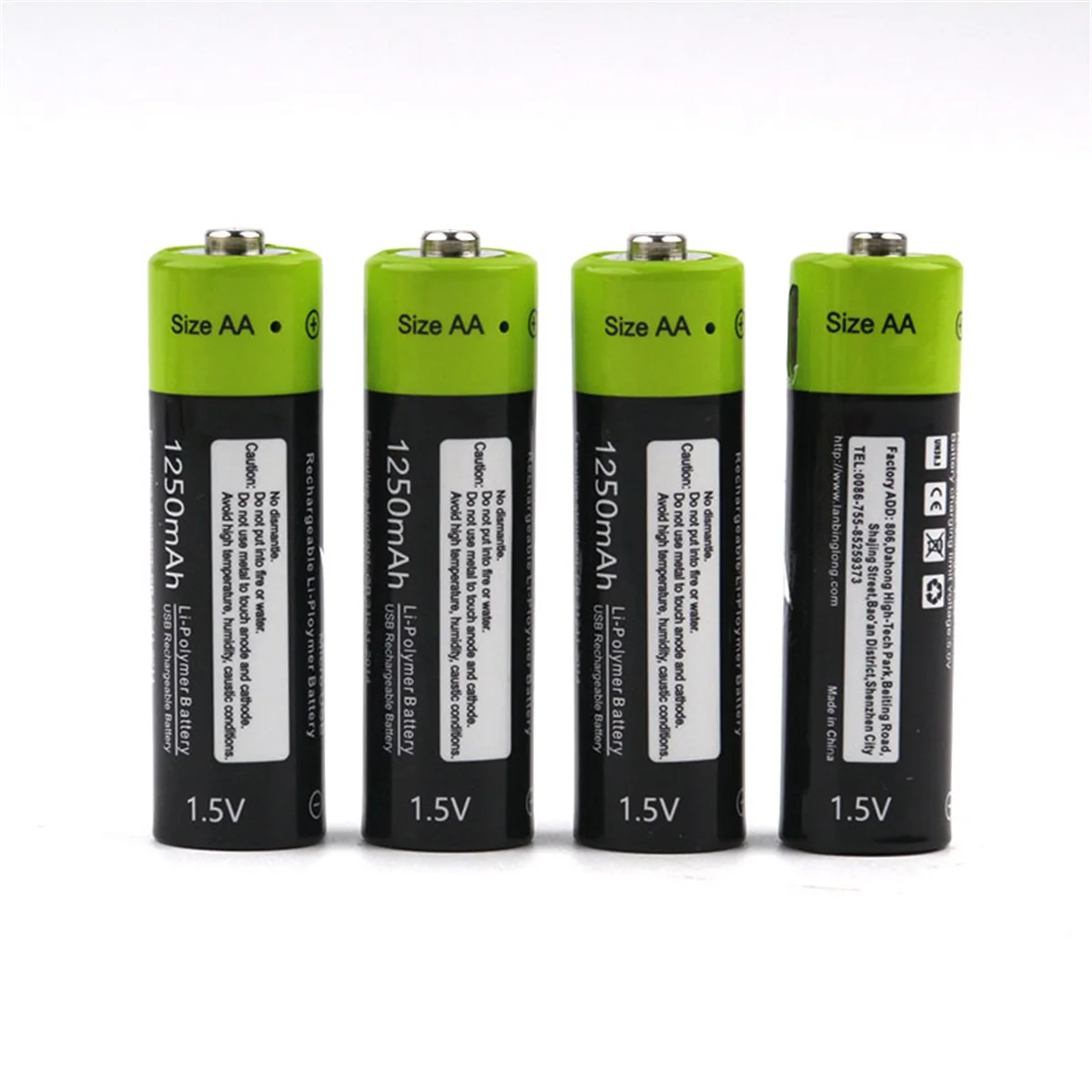 ZNTER aa Аккумуляторная батарея 1,5 V 1250mAh USB перезаряжаемые батареи литий-ионный аккумулятор батареи цифровые камеры пульты дистанционного управления