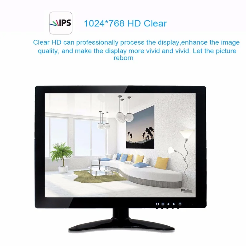  IMPORX 13 inch TFT LCD Monitor 720P with VGA HDMI AV BNC USB for PC CCTV Security Camera Portable H