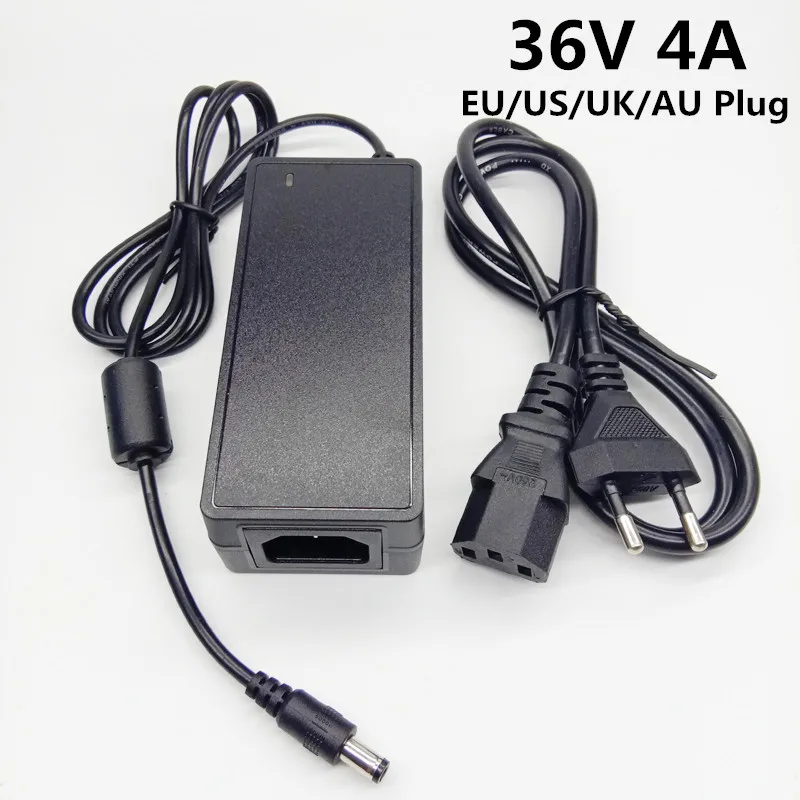 36 V 4A AC 100 V-240 V конвертер Универсальный адаптер питания DC 36 V 36 V 36 volt 4000mA блок питания Европа США Великобритания Австралия переходник со штепсельным выключателем