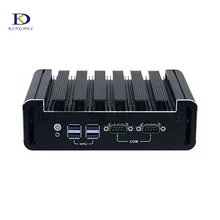 DDR4 Newest Style HTPC Fanless Mini PC Intel Dual Core i5 6200U i3 6100U with DP HDMI 2*COM 2*LAN Plam PC Computer Windows10 Pro