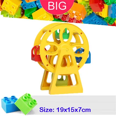 Large Building Block Fit Duplo Parts Ferris Wheel Classic Piece Big Dot Brick Accessory Bricklink Toy