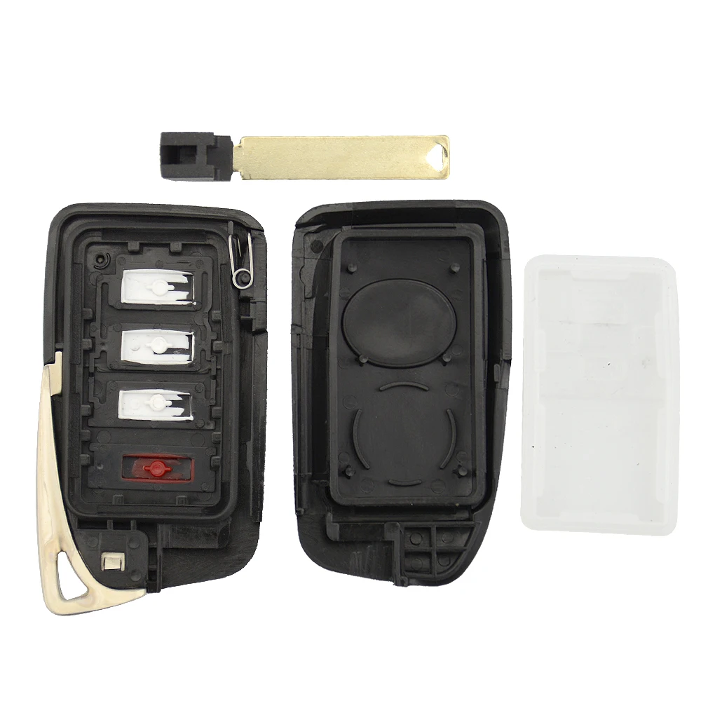 OkeyTech 3+ 1 кнопочный пульт дистанционного управления, брелок для ключа, чехол для LEXUS RC, GS, ES, RX, NX, 2013-, умный ключ с маленьким лезвием для ключа