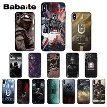 Babaite Rainbow Six Siege Coque чехол для телефона iPhone 7X8 6S 6plus 7plus 8Plus X Xs MAX 5 5S XR
