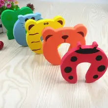 Толстый детский дверной стоппер для детей с животными из мультфильмов, стоппер для двери, защитный держатель, защита пальцев, случайный цвет