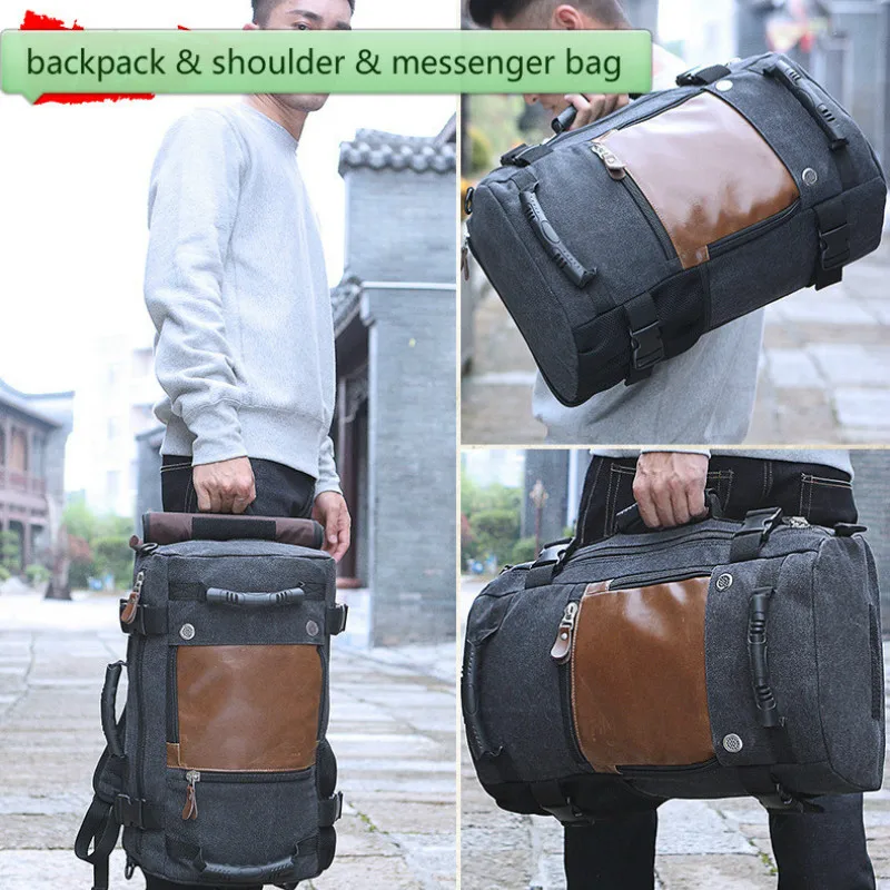 Big Travel Bag Large Capacity Men Hand Luggage Canvas Out Purse Weekend