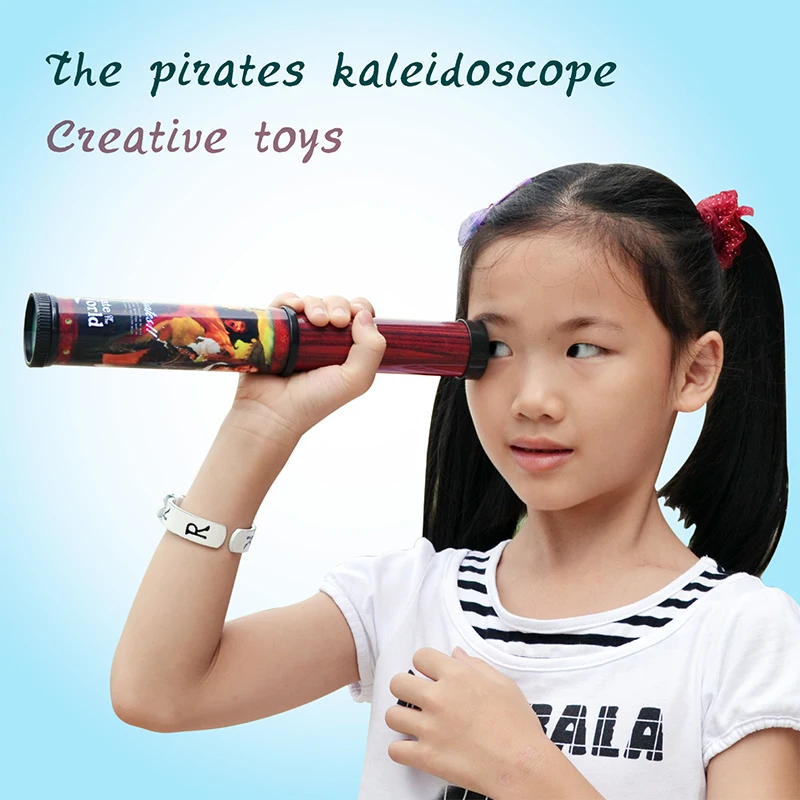1 шт. 3D Вращение волшебный пиратский калейдоскоп детские подарки классические животные подарок игрушки дети красочный мир игрушка калейдоскоп