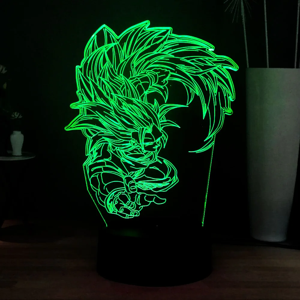 3D мультяшная лампа Dragon Ball Cool Wukong RGB светодиодный светильник для 7 видов цветов
