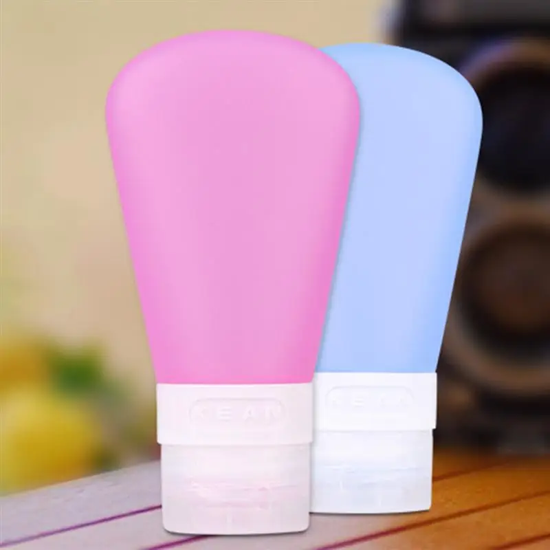 3pcs Portable Travel Bottles Set Soap Dispensers Silicone Bottles Countertop Lotion Containers 89ml (Pink + Blue + Transparency) 3pcs Portable Travel Bottles Set Soap Dispensers Silicone Bottles Countertop Lotion Containers 89ml (Pink + Blue + Transparency)